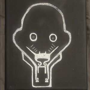 Abstract Black and Silver Canvas Art